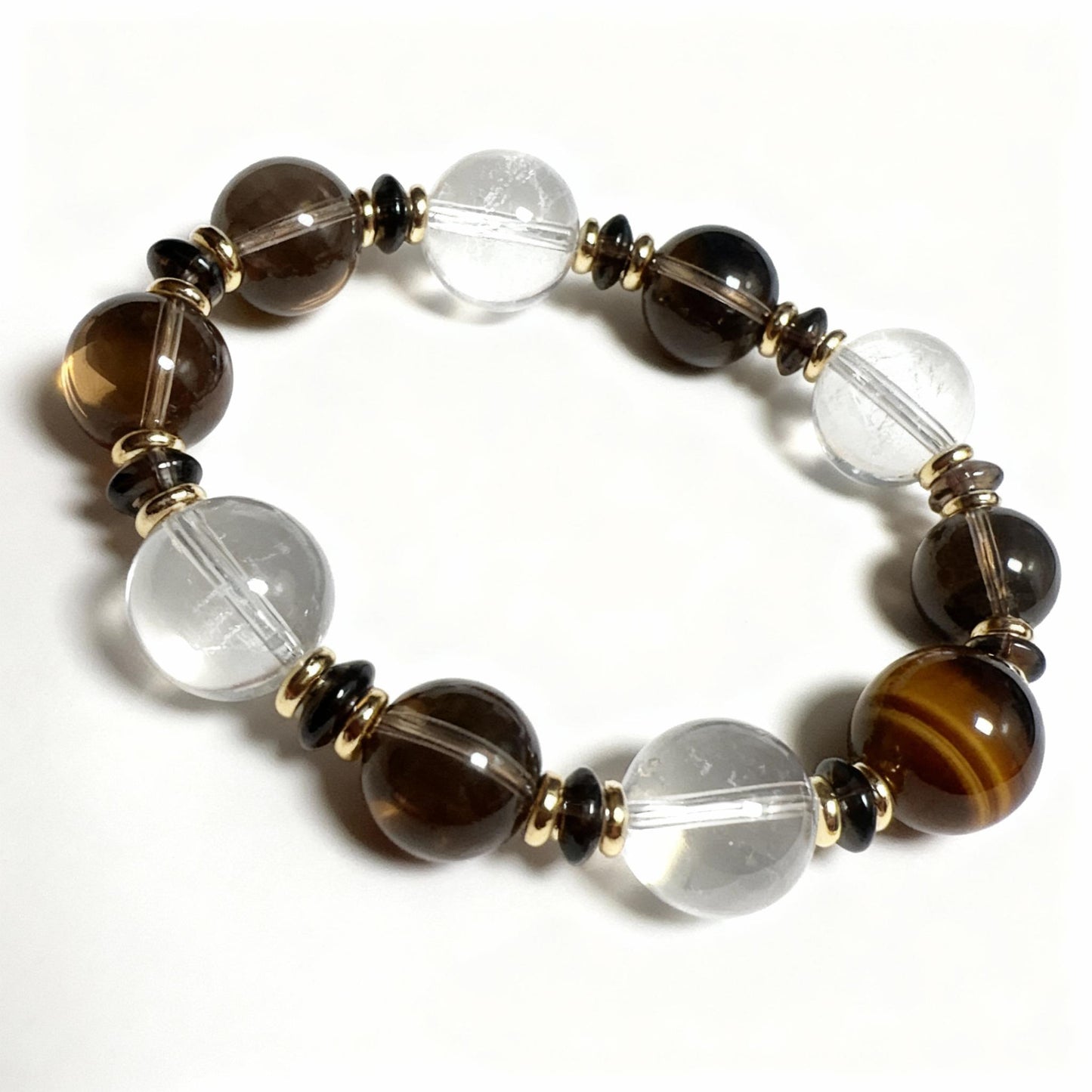 The Guardian – Men's Smoky Quartz & Tiger's Eye Bracelet