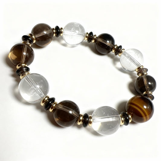 The Guardian – Men's Smoky Quartz & Tiger's Eye Bracelet
