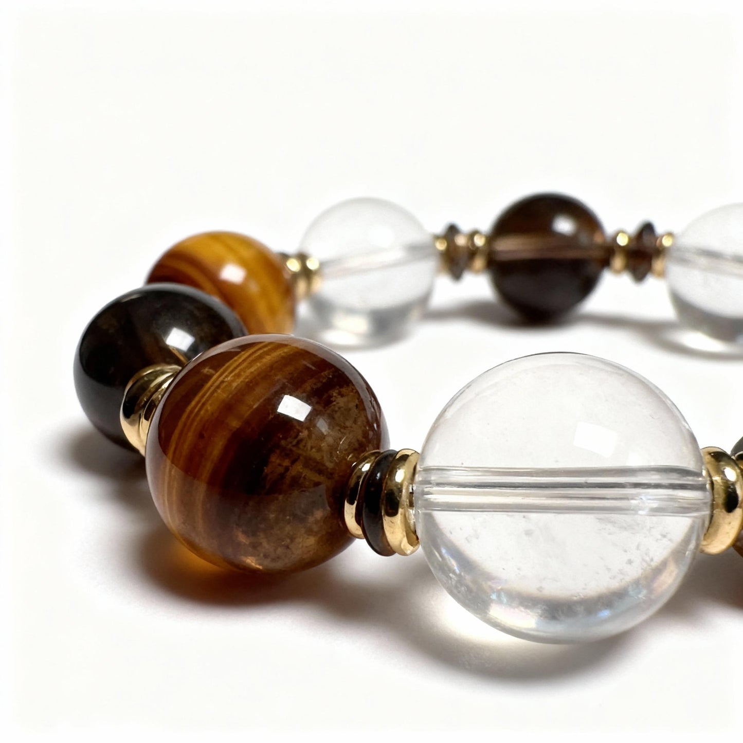 The Guardian – Men's Smoky Quartz & Tiger's Eye Bracelet