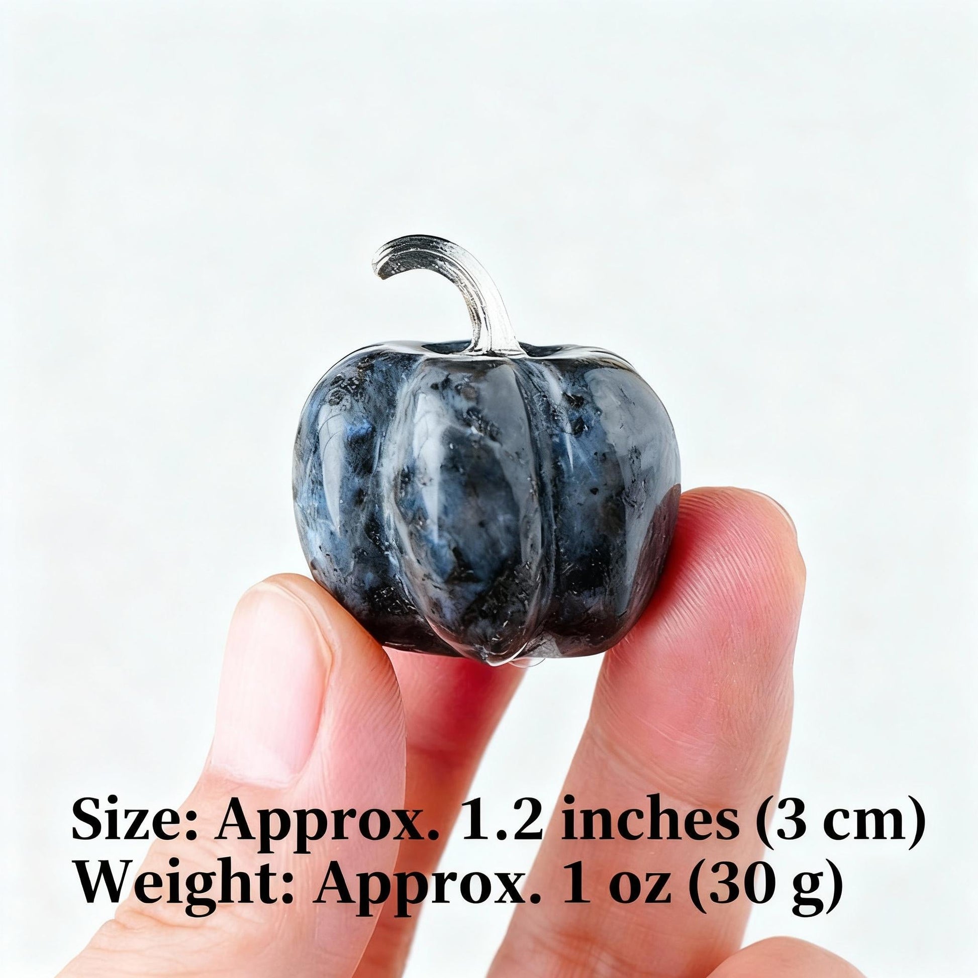 Image of Cute Crystal Pumpkin Charm | Hand - Carved Halloween & Fall Decor Gift - Handcrafted Crystal Jewelry from Tae Shine