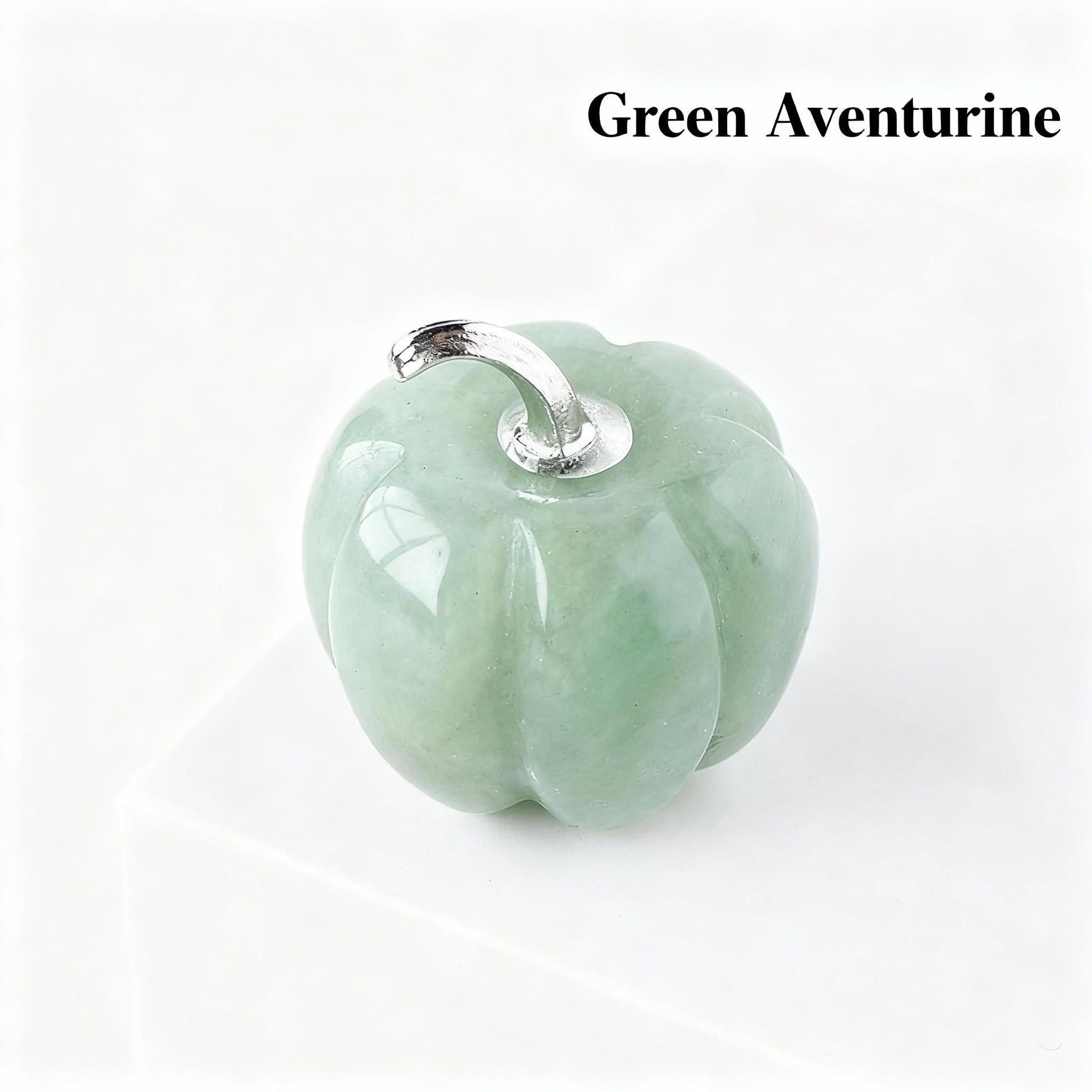 Image of Cute Crystal Pumpkin Charm | Hand - Carved Halloween & Fall Decor Gift - Handcrafted Crystal Jewelry from Tae Shine