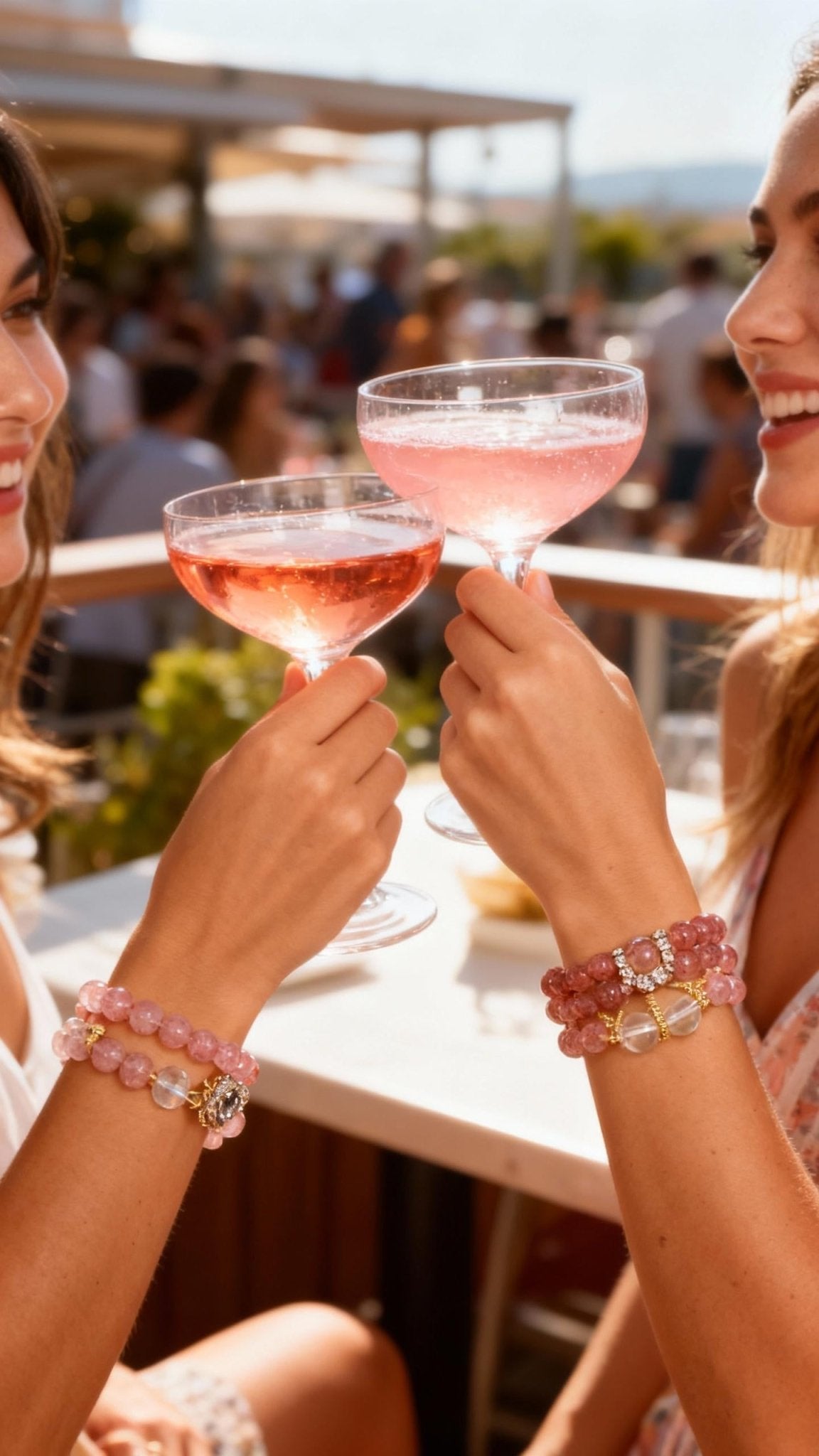 Image of Strawberry Quartz Bracelet - Double Layer Handmade Healing Crystal Jewelry - Handcrafted Crystal Jewelry from Tae Shine