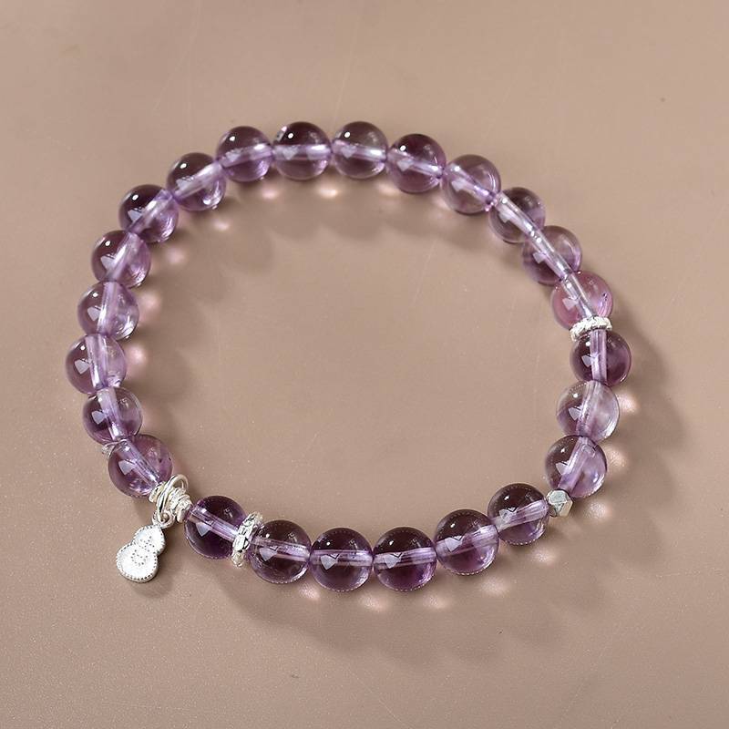 Image of The Serene Spirit – Amethyst & Fortune Gourd Bracelet for Peace & Prosperity - Handcrafted Crystal Jewelry from Tae Shine