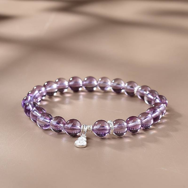 Image of The Serene Spirit – Amethyst & Fortune Gourd Bracelet for Peace & Prosperity - Handcrafted Crystal Jewelry from Tae Shine