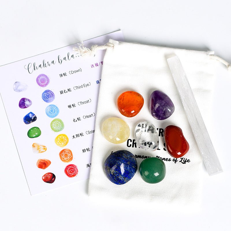 Image of The Ultimate Chakra Healing Kit – 7 Crystals & Selenite Wand for Balancing & Alignment - Handcrafted Crystal Jewelry from Tae Shine