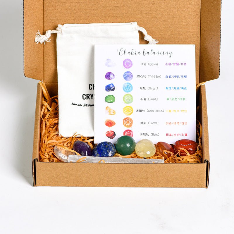 Image of The Ultimate Chakra Healing Kit – 7 Crystals & Selenite Wand for Balancing & Alignment - Handcrafted Crystal Jewelry from Tae Shine