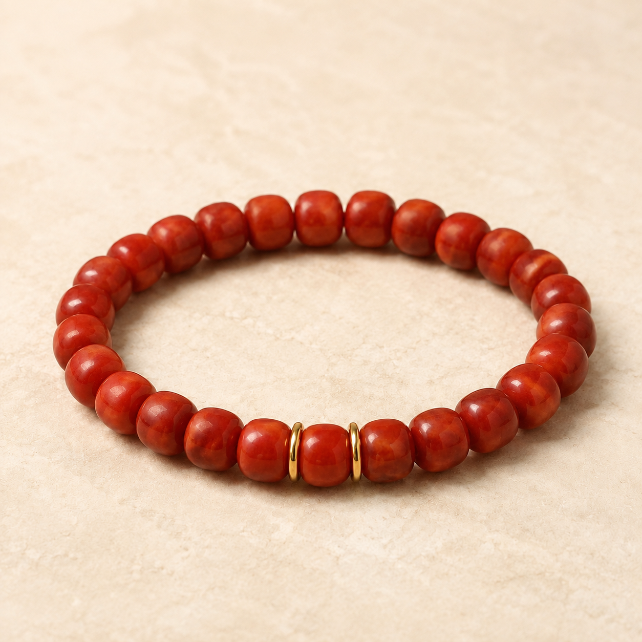 Premium Nanhong red agate bracelet 6mm Taeshine